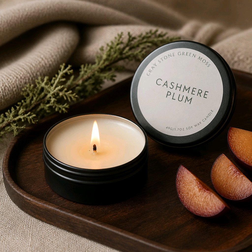 Cashmere Plum Hand Poured Soy Candle