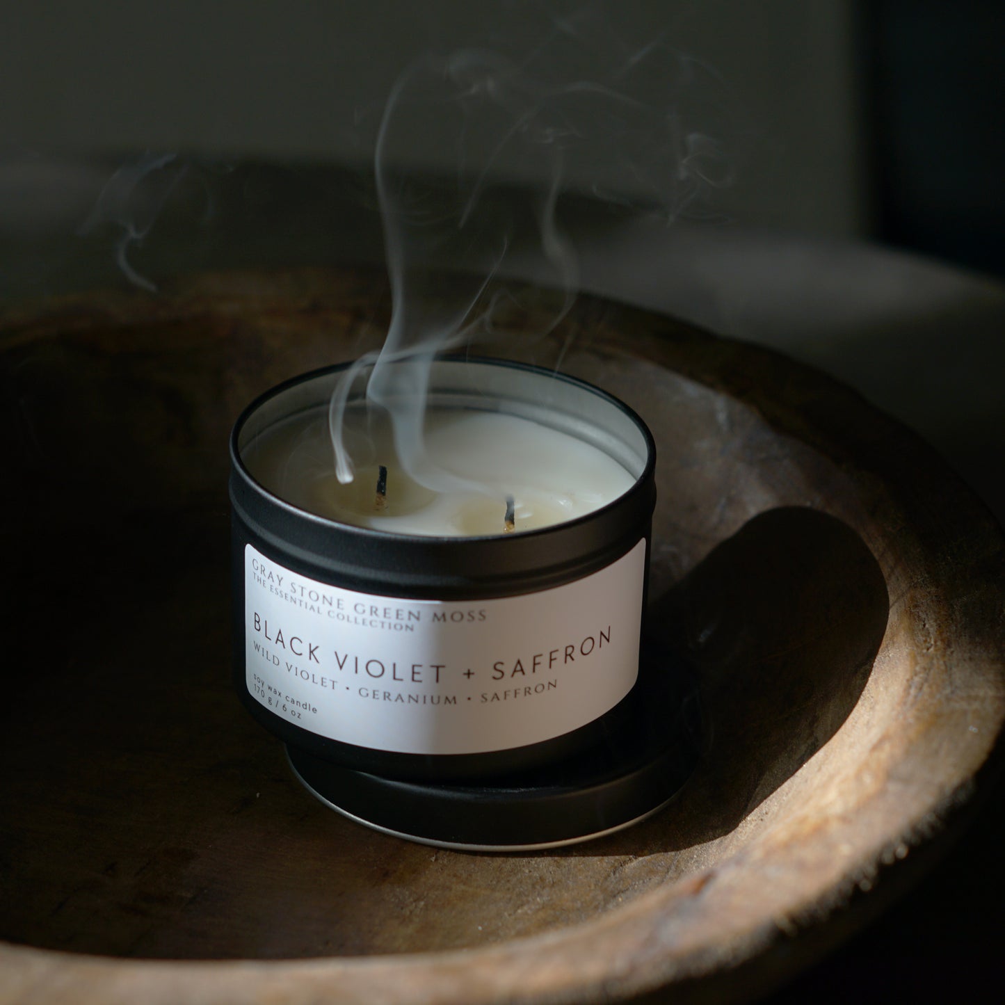 Black Violet + Saffron Hand Poured Soy Candle