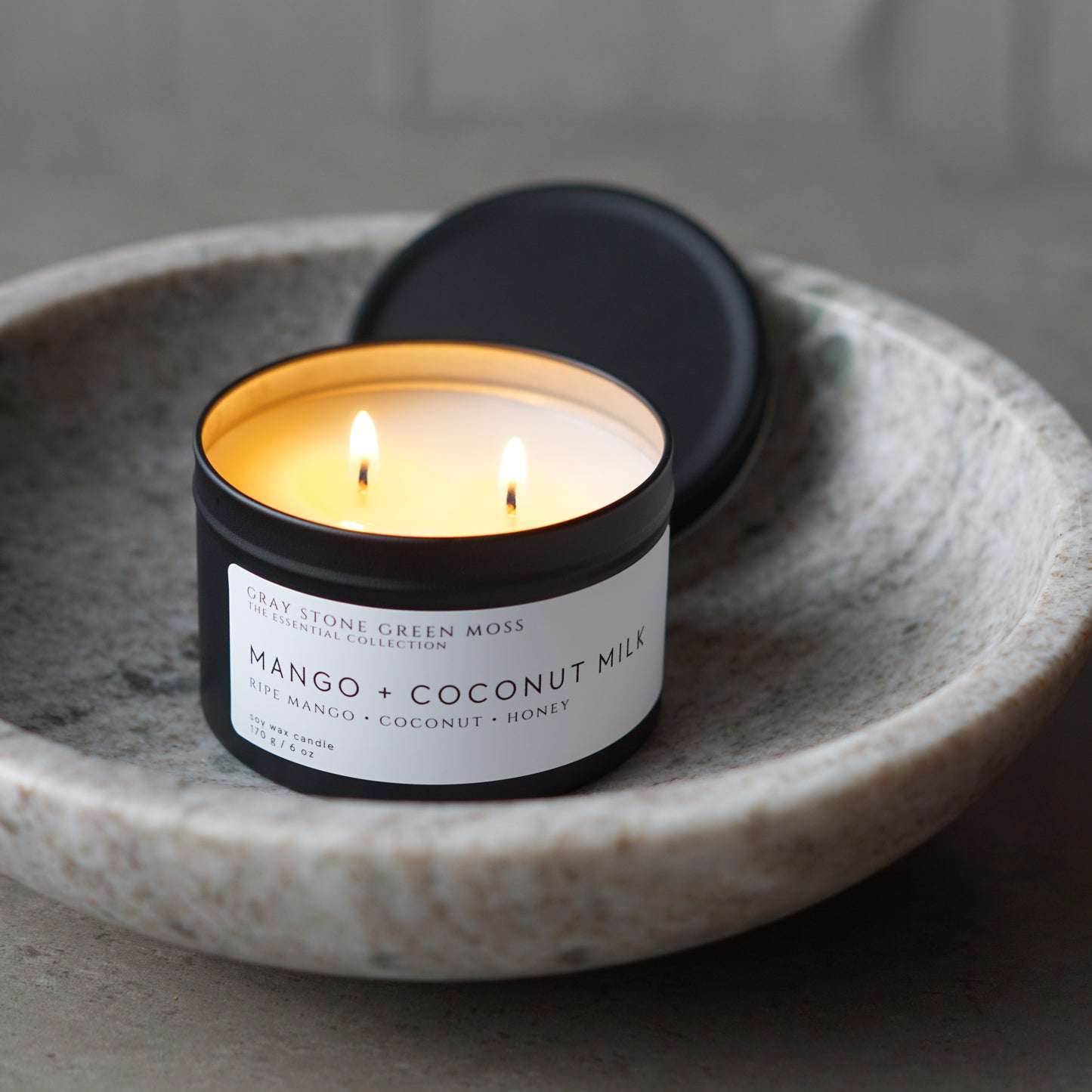 Mango + Coconut Milk Hand Poured Soy Candle
