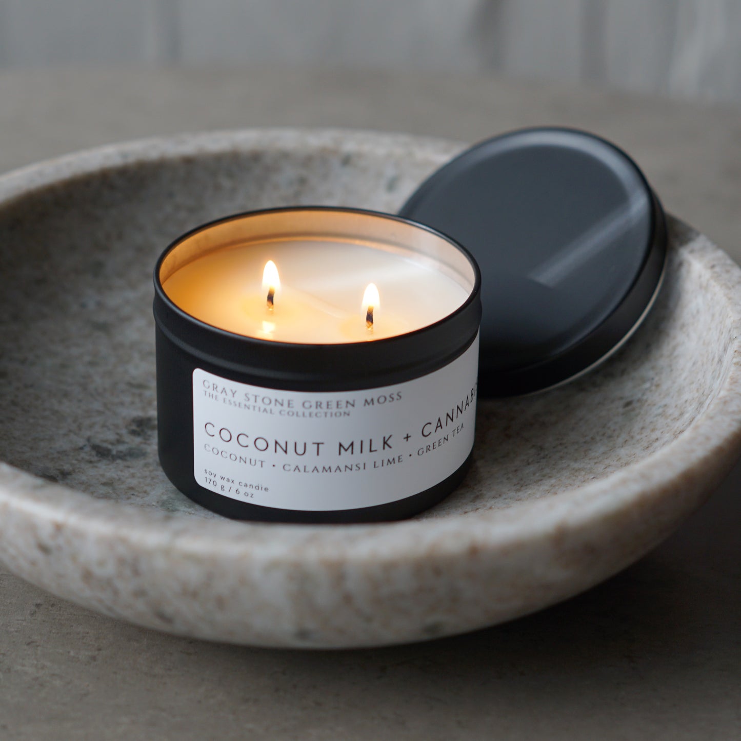 Coconut Milk + Cannabis Hand Poured Soy Candle