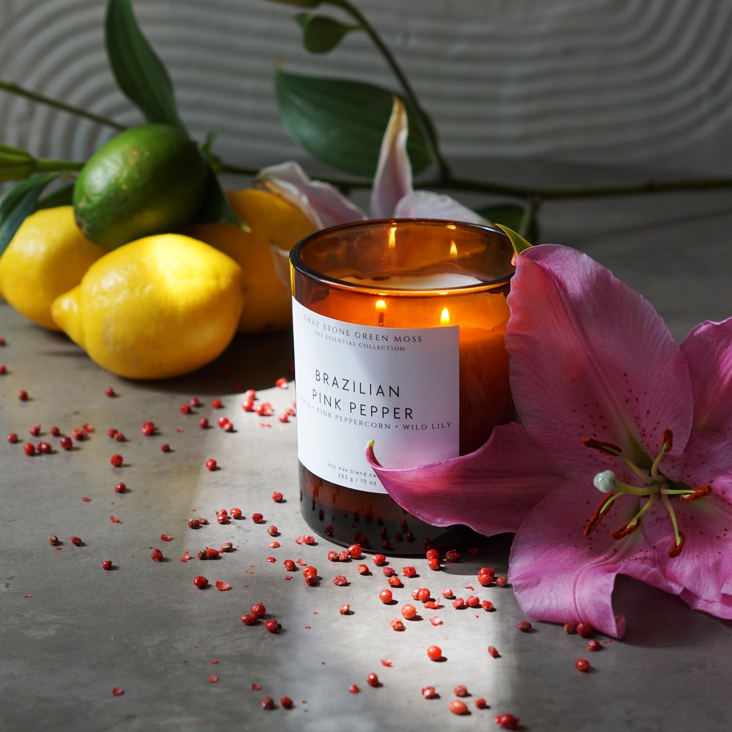 Brazilian Pink Pepper Hand Poured Soy Candle