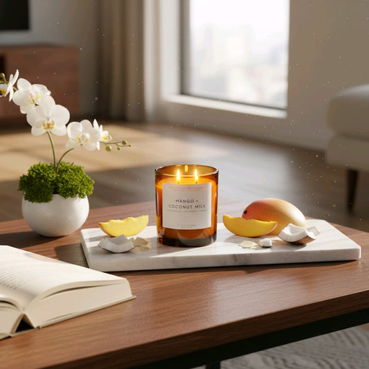 Mango + Coconut Milk Hand Poured Soy Candle