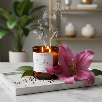 Brazilian Pink Pepper Hand Poured Soy Candle