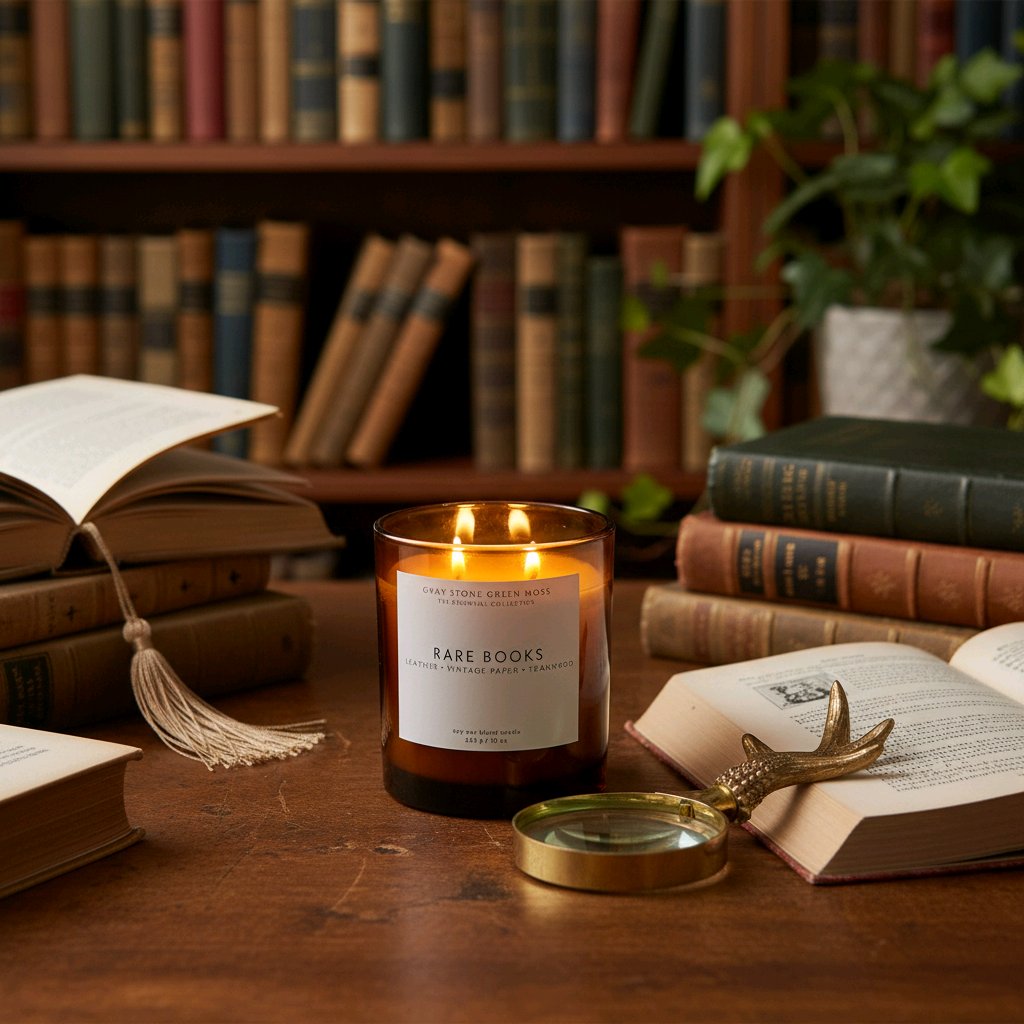 Rare Books Hand Poured Soy Candle
