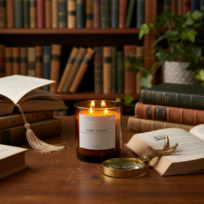 Rare Books Hand Poured Soy Candle