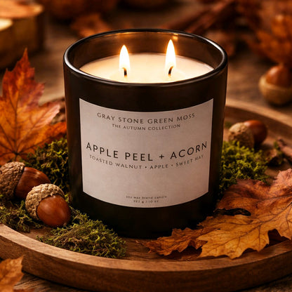 Apple Peel + Acorn Hand Poured Soy Candle