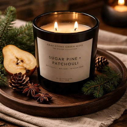 Sugar Pine + Patchouli Hand Poured Soy Candle