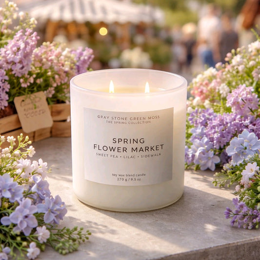 Spring Flower Market Hand Poured Soy Candle