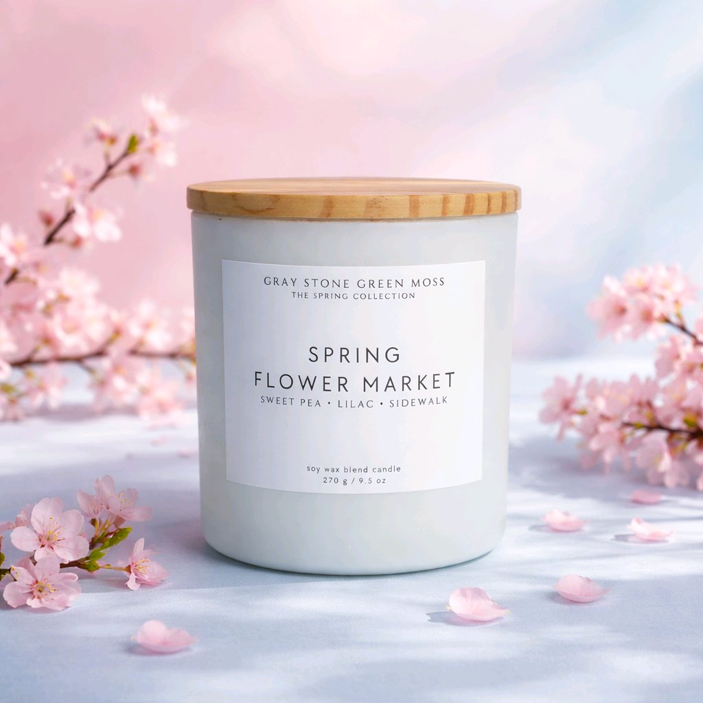 Spring Flower Market Hand Poured Soy Candle
