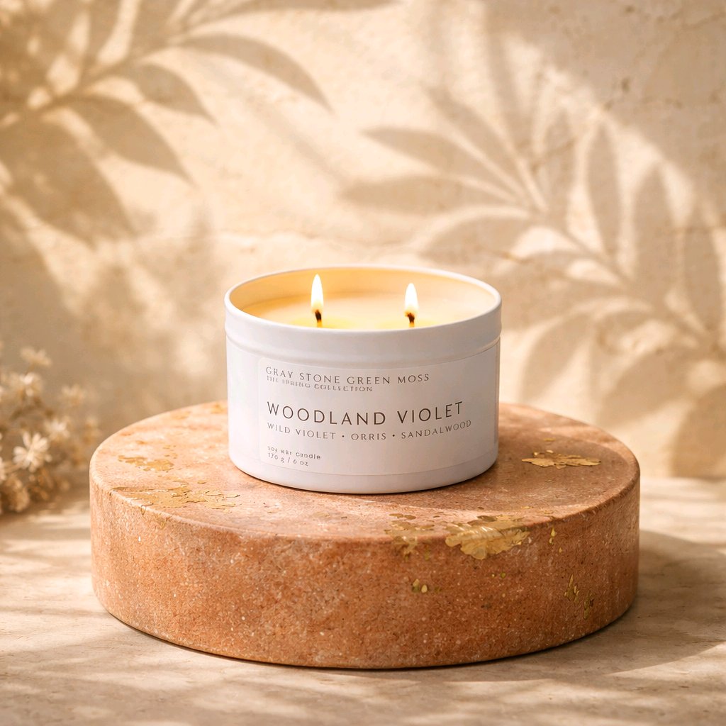 Woodland Violet Hand Poured Soy Candle