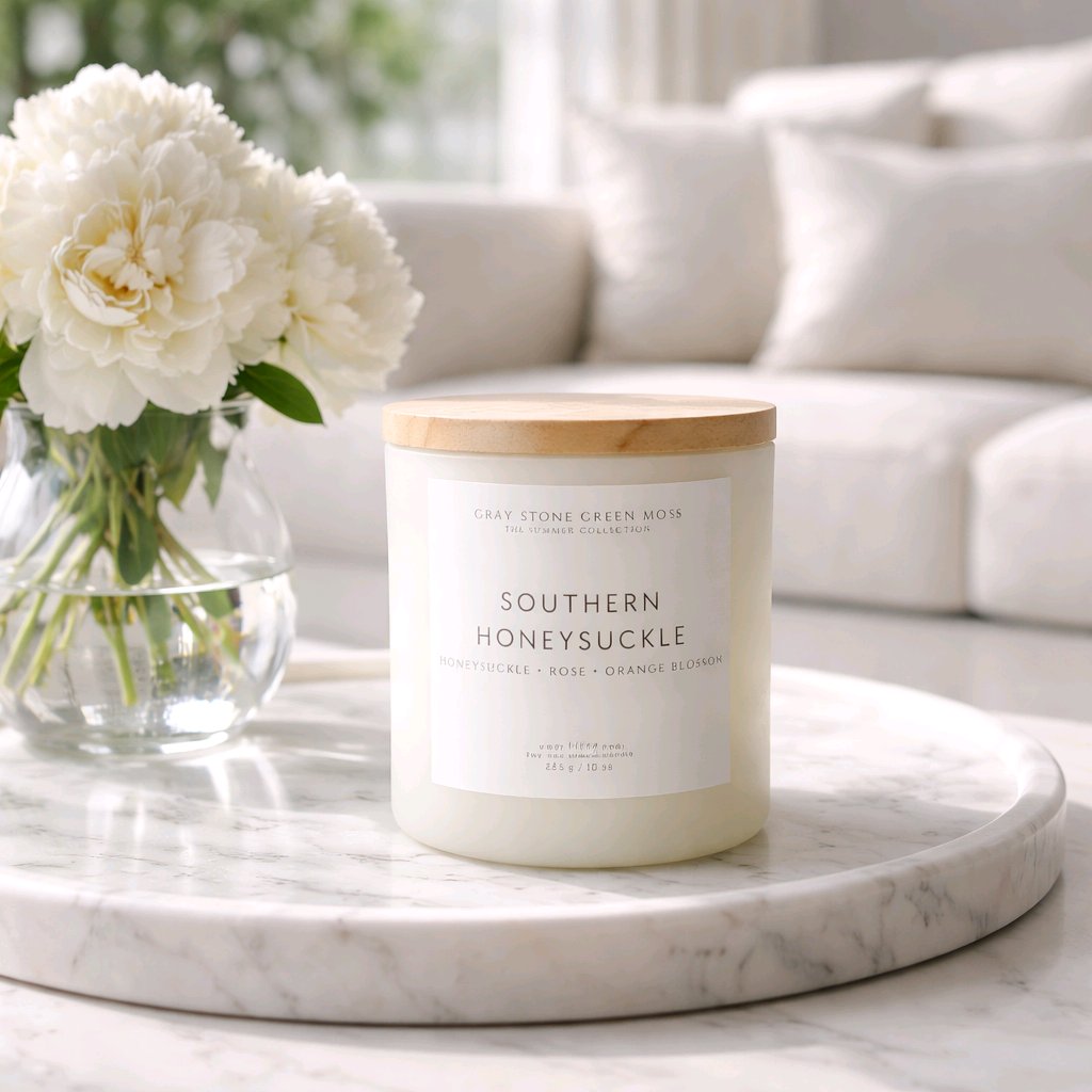 Southern Honeysuckle Hand Poured Soy Candle