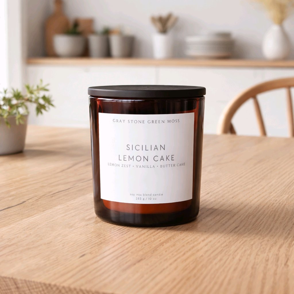 Sicilian Lemon Cake Hand Poured Soy Candle