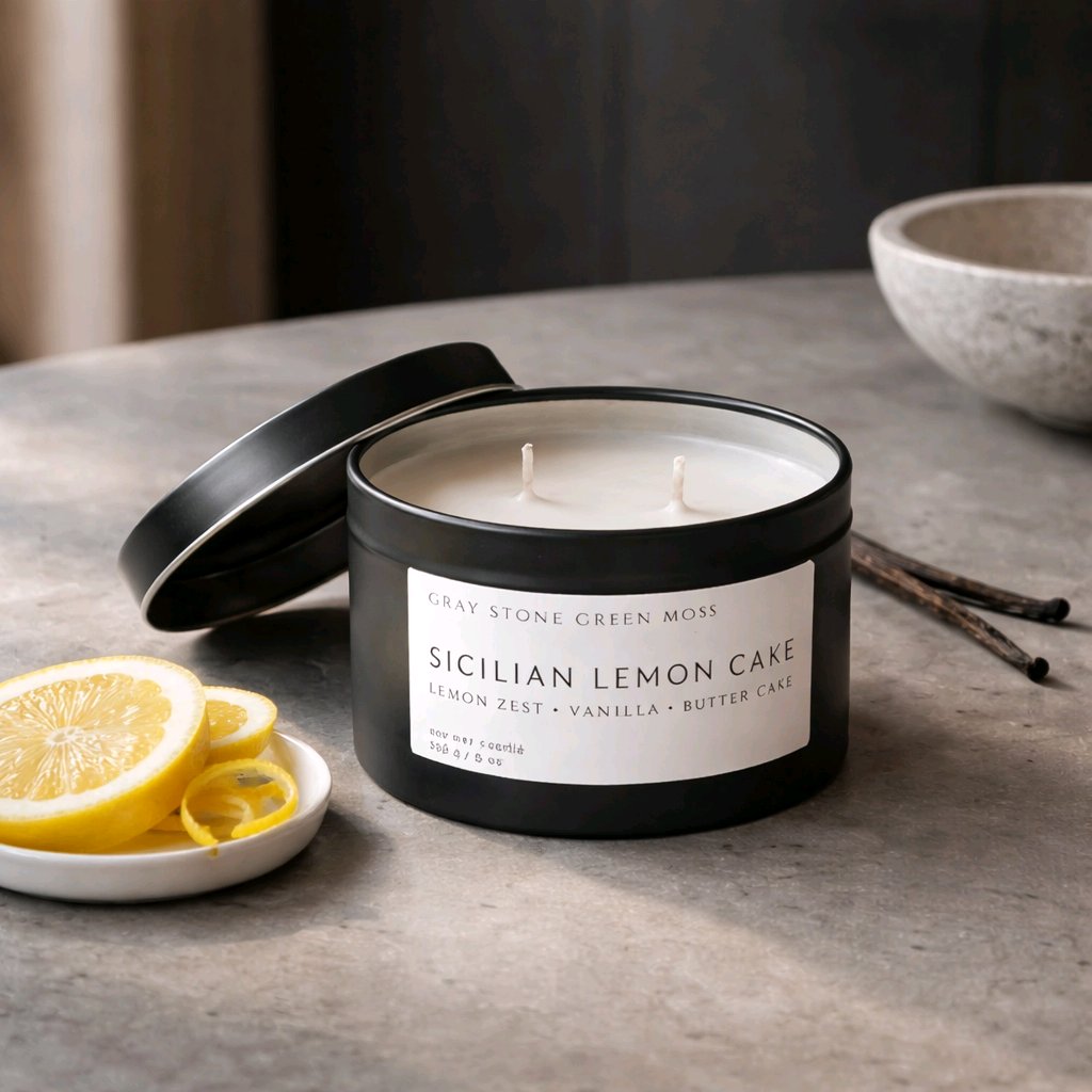 Sicilian Lemon Cake Hand Poured Soy Candle