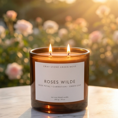 Roses Wilde Hand Poured Soy Candle