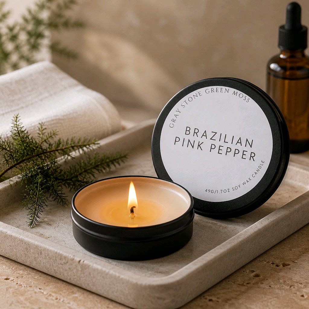Brazilian Pink Pepper Hand Poured Soy Candle