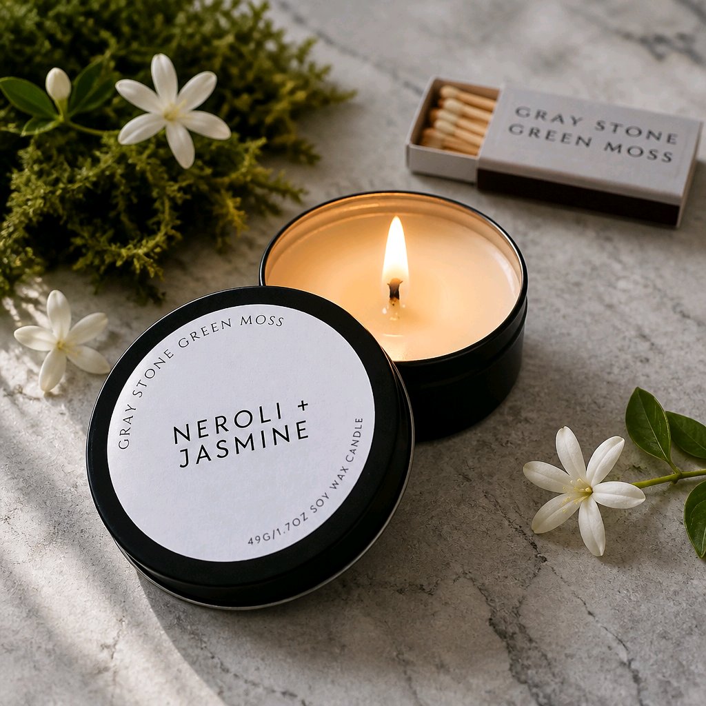 Neroli + Jasmine Hand Poured Soy Candle