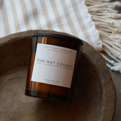 pine nut cookies candle