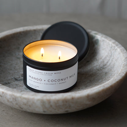 Mango + Coconut Milk Hand Poured Soy Candle