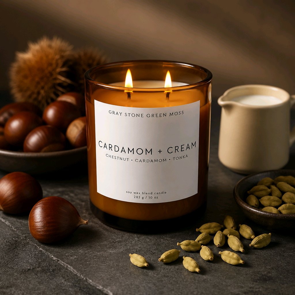 Cardamom + Cream Hand Poured Soy Candle