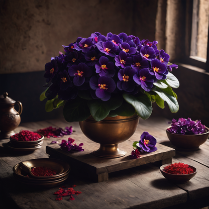 Black Violet + Saffron Hand Poured Soy Candle