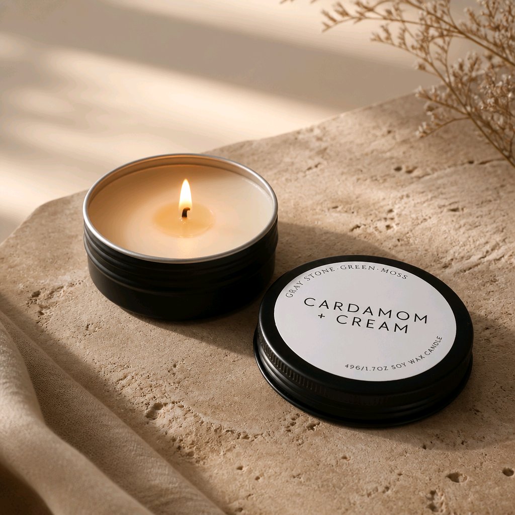 Cardamom + Cream Hand Poured Soy Candle