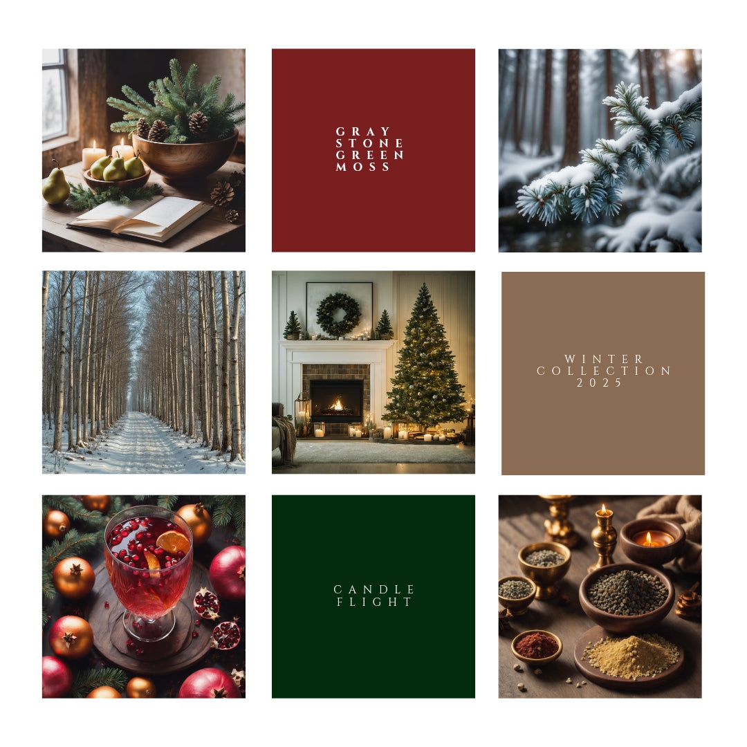 Winter Collection Hand Poured Soy Candle Flight